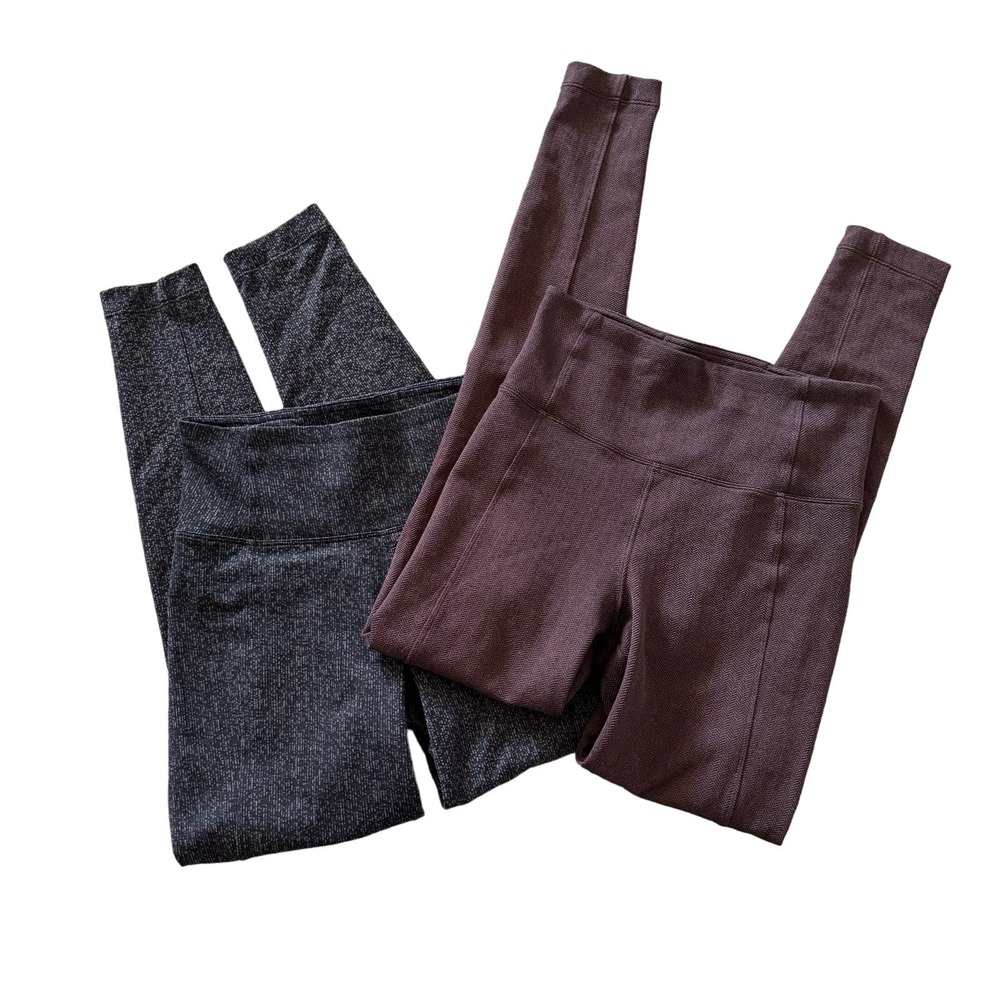 Women’s Athleta Lot of 2 Delancey Textured Tight Leggings Size XXS